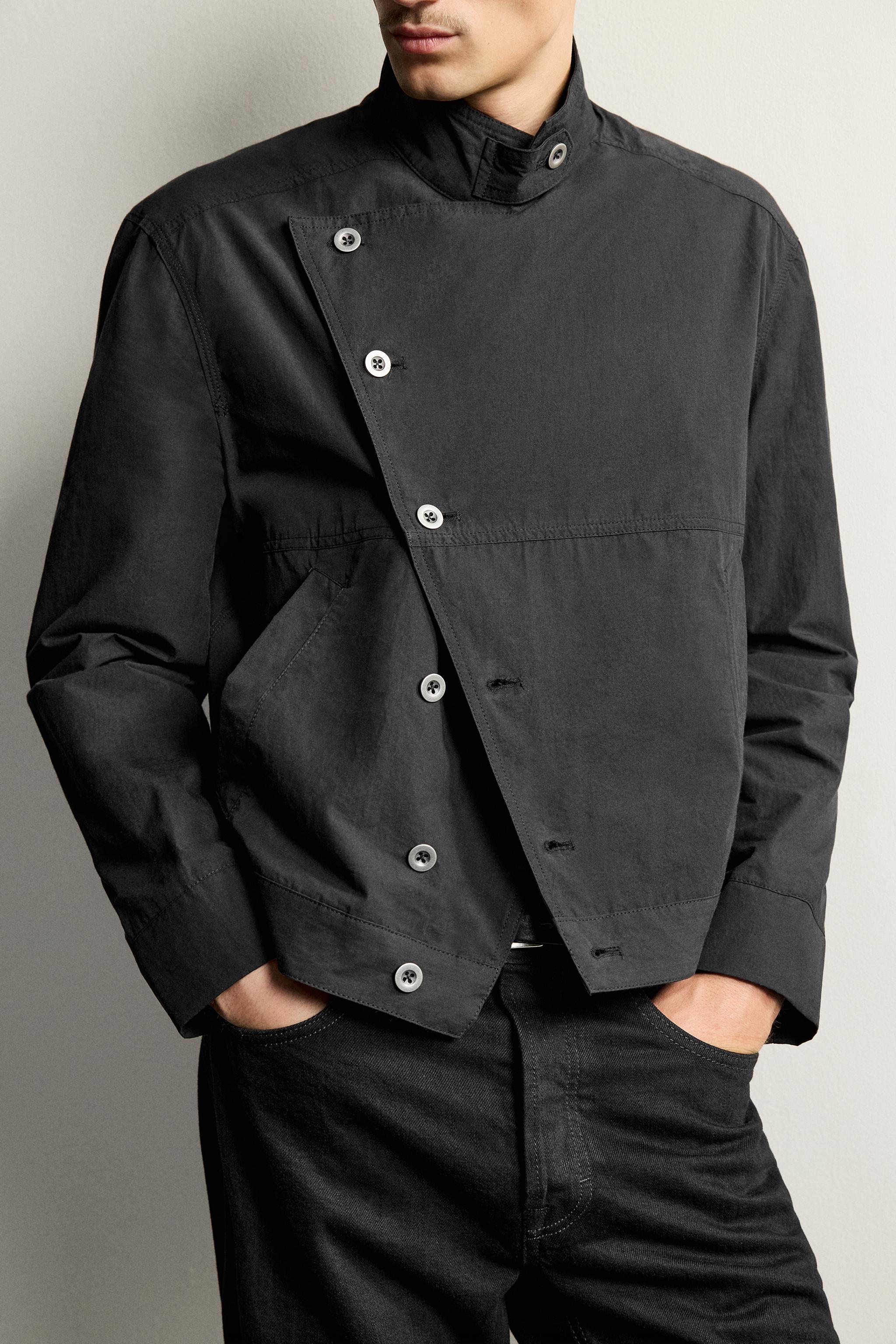 CROPPED FIT BUTTON-FRONT JACKET